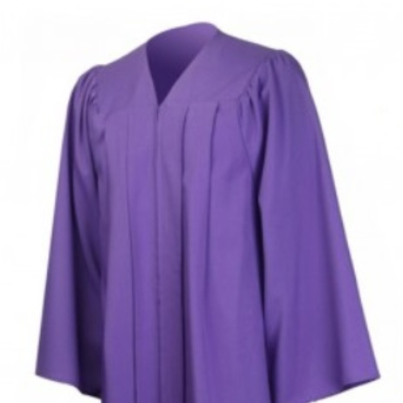 Purple Graduation Gown - Unisex Sz LG 5'11"-6'1' - Picture 3 of 3